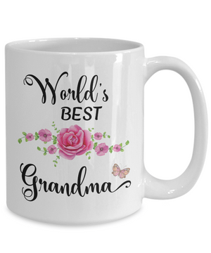 World's Best Grandma Coffee Mug Tea Cup | Gift Idea For Grandmothers