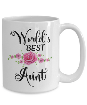 World's Best Aunt Coffee Mug Tea Cup | Gifts for Aunts
