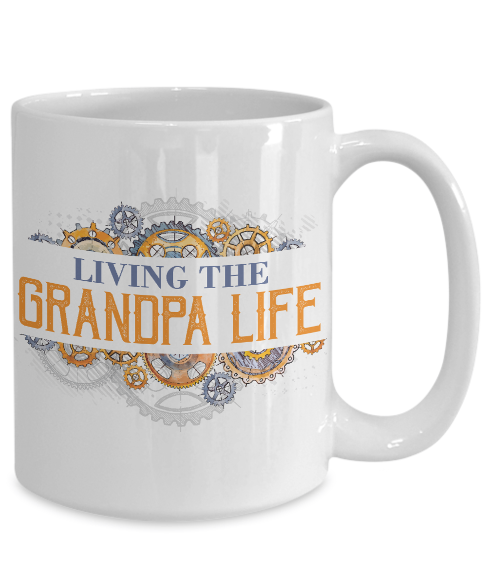 Living Grandpa Life Coffee Mug Tea Cup | Grandfather Gift Idea