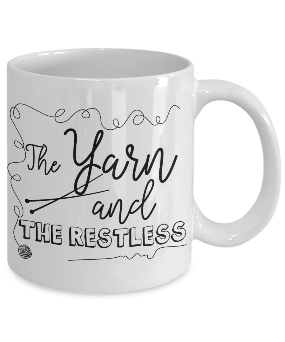 funny knitting coffee mug