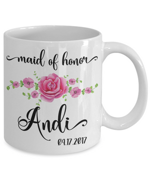 custom maid of honor coffee mug