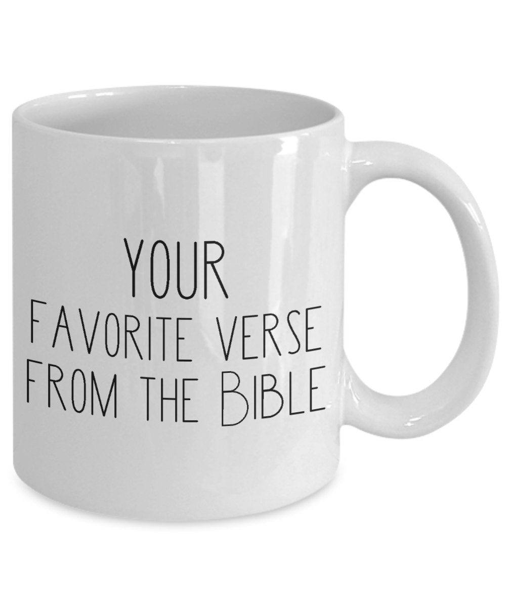 custom mug with bible verse