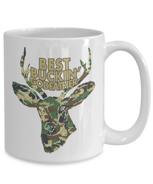 Best Buckin' Godfather Funny Coffee Mug Tea Cup Deer Hunter Gift Idea