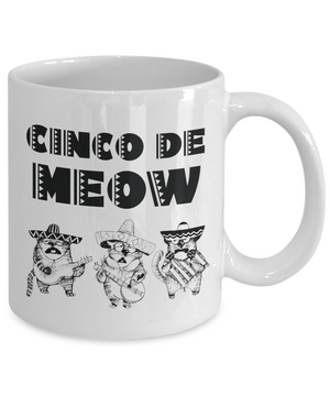 Cinco De Meow Funny Cat mugs