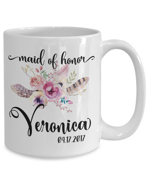 custom maid of honor coffee mug