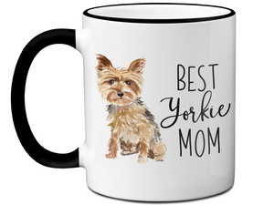 Yorkie Mom Gifts - Best Yorkie Mom Coffee Mug - Mother's Day Gift Idea for Yorkshire Terrier Mom