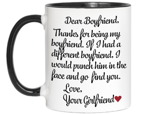 Funny Gifts for Boyfriends - Thanks for Being My Boyfriend Gag Coffee Mug