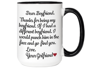 Funny Gifts for Boyfriends - Thanks for Being My Boyfriend Gag Coffee Mug