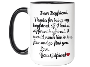 Funny Gifts for Boyfriends - Thanks for Being My Boyfriend Gag Coffee Mug
