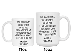 Funny Dog Dad Gifts - Dear Dog Dad Coffee Mug - Father's Day Gift Idea for Dog Owners