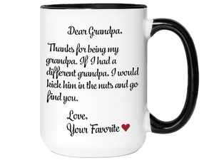 Funny Gifts for Grandpas - Thanks for Being My Grandpa Gag Coffee Mug