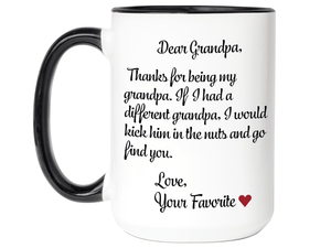 Funny Gifts for Grandpas - Thanks for Being My Grandpa Gag Coffee Mug