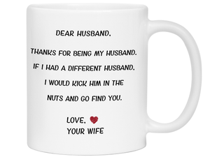 Funny Gifts for Husbands - Thanks for Being My Husband Gag Coffee Mug