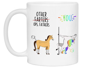 Funny Father Gifts - Other Farters Ops Fathers You Gag Unicorn Coffee Mug - Father's Day Gift Idea