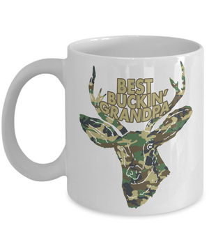 Best Buckin' Grandpa Funny Coffee Mug Tea Cup Deer Hunter Gift Idea