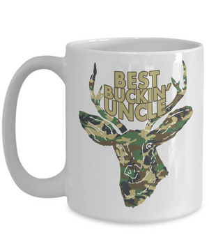 Best Buckin' Uncle Funny Coffee Mug Tea Cup Deer Hunter Gifts