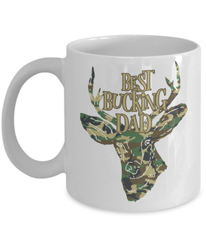 Best Bucking Dad Funny Coffee Mug Tea Cup Deer Hunter Gifts