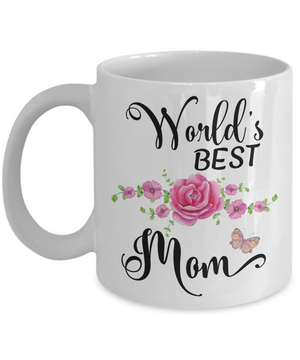 World's Best Mom Coffee Mug Tea Cup | Mother's Day Gift Idea