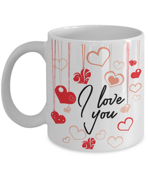 I Love You Coffee Mug | Valentine Day Gift Idea | Tea Cup