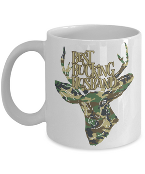 Best Bucking Husband Funny Coffee Mug Tea Cup Deer Hunter Gifts