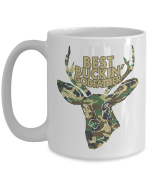 Best Buckin' Godfather Funny Coffee Mug Tea Cup Deer Hunter Gift Idea