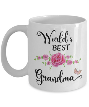 World's Best Grandma Coffee Mug Tea Cup | Gift Idea For Grandmothers