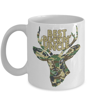 Best Buckin' Uncle Funny Coffee Mug Tea Cup Deer Hunter Gifts