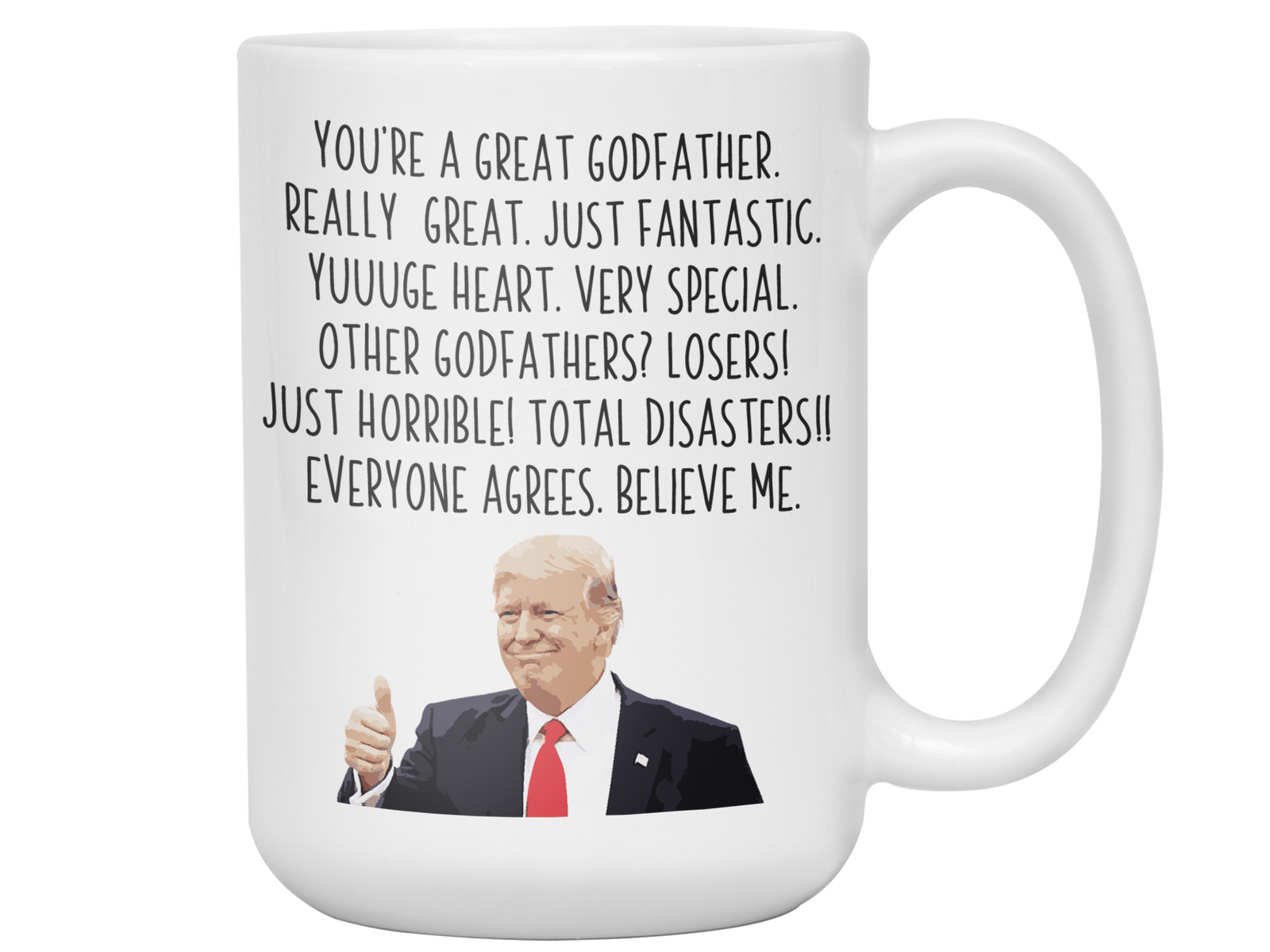 Funny Godfather Gifts - Trump Great Fantastic Godfather Coffee Mug