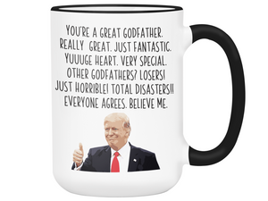 Funny Godfather Gifts - Trump Great Fantastic Godfather Coffee Mug