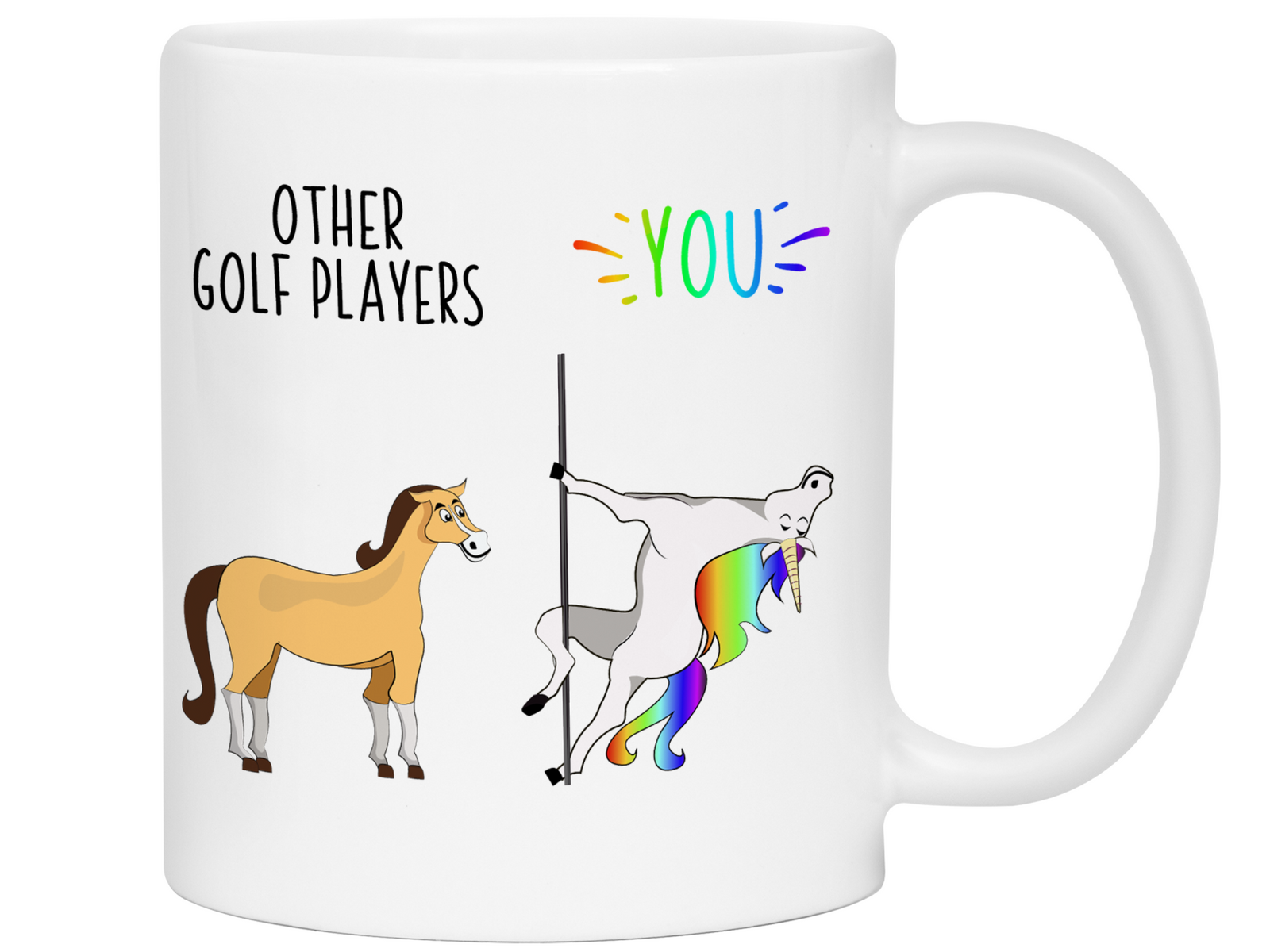 Golf Player Gifts - Other Golf Players You Funny Unicorn Coffee Mug