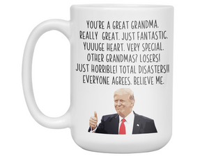 Funny Grandma Gifts - Trump Great Fantastic Grandma Gag Coffee Mug