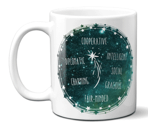 Libra Zodiac Sign Coffee Mug | Horoscope, Astrology, Constellation | Unique Gift Idea | Two Sided
