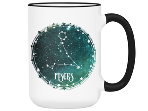 Pisces Zodiac Sign Coffee Mug | Horoscope, Astrology, Constellation | Unique Gift Idea | Two Sided
