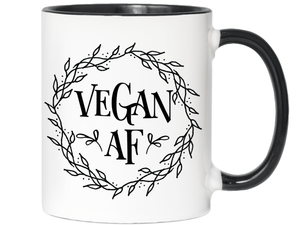 Vegan AF Funny Coffee Mug Cup, Vegan Gift Idea