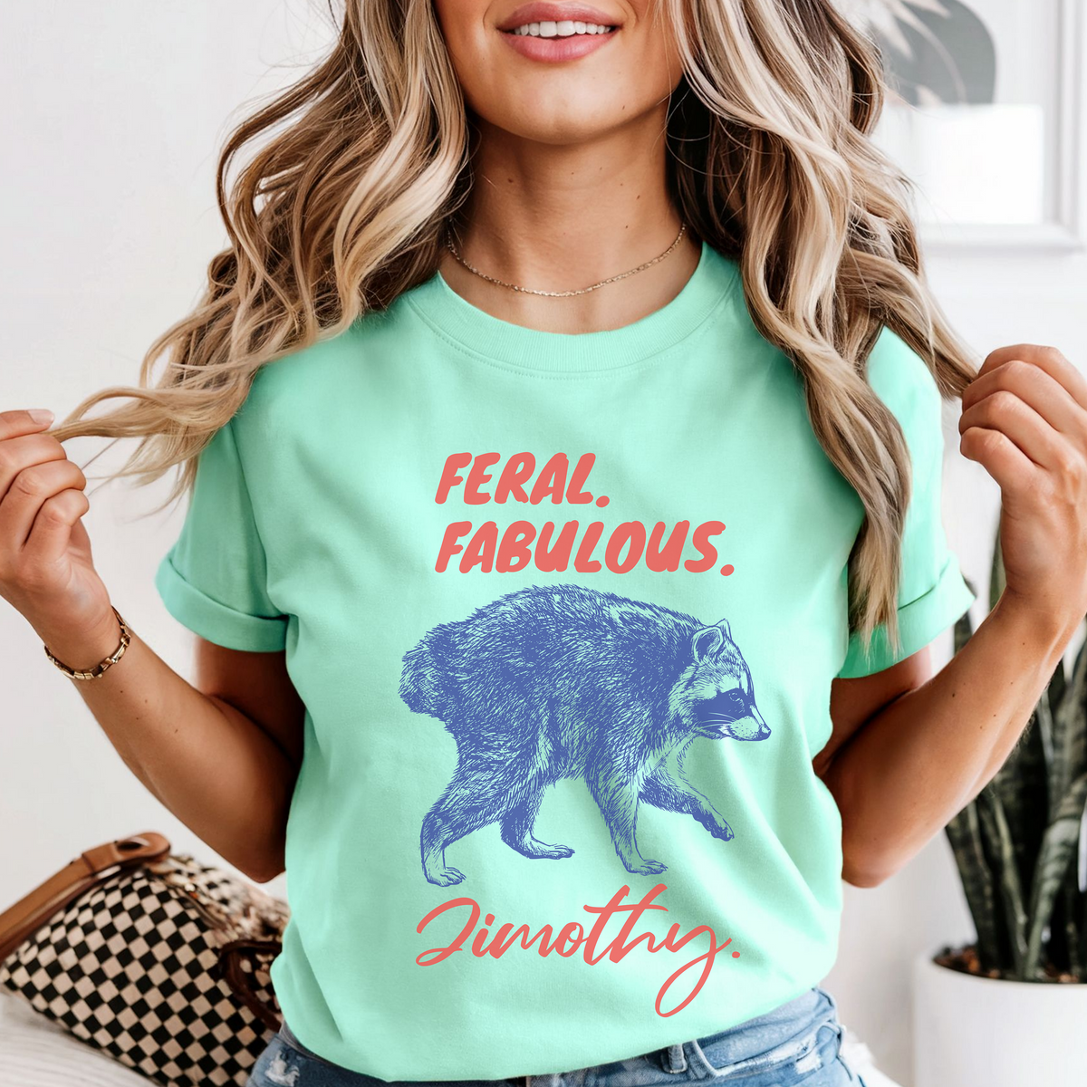 Feral Fabulous Jimothy Raccoon Shirt – Comfort Colors® Tee