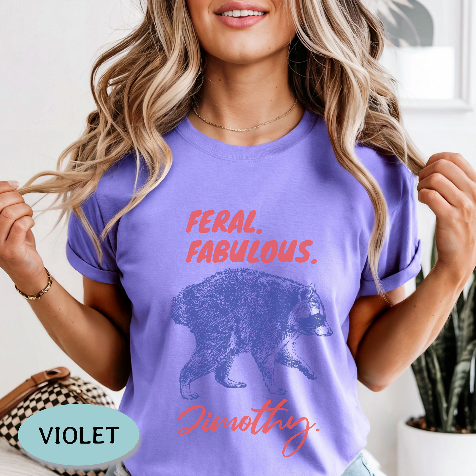 Feral Fabulous Jimothy Raccoon Shirt – Comfort Colors® Tee