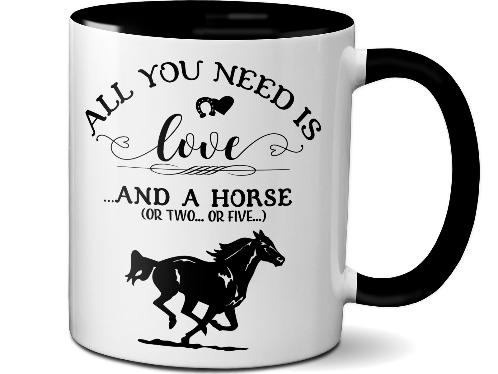 Horse Lover Funny Gifts - All You Need is Love & a Horse Coffee Mug - Horse Mom Mug