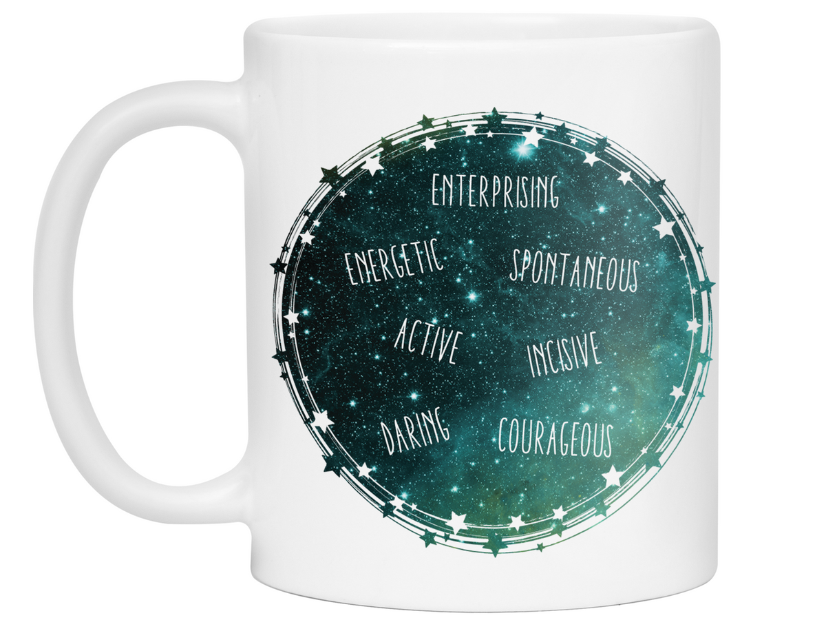 Aries Zodiac Sign Coffee Mug | Horoscope, Astrology, Constellation | Unique Gift Idea | Two Sided