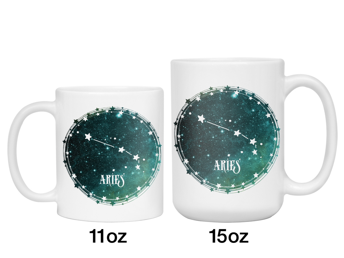 Aries Zodiac Sign Coffee Mug | Horoscope, Astrology, Constellation | Unique Gift Idea | Two Sided
