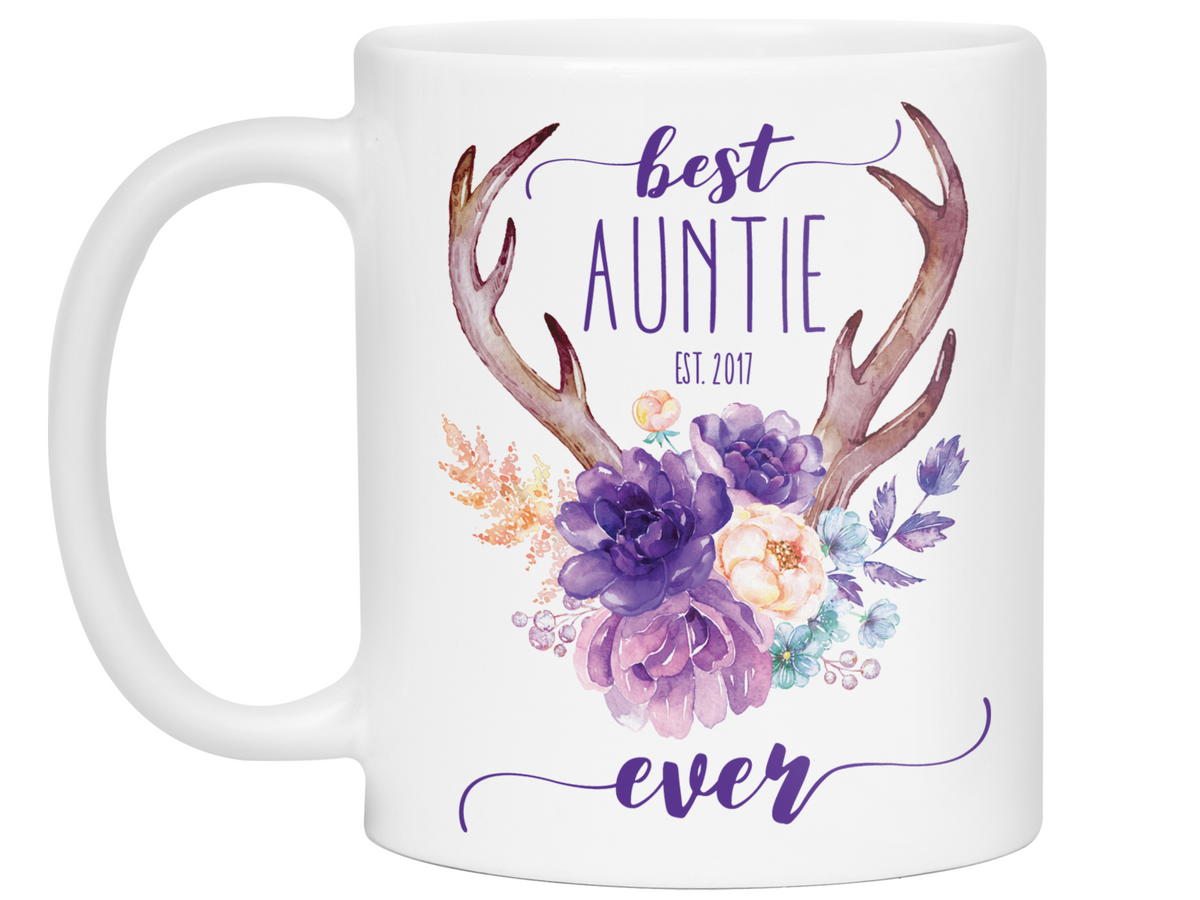 Best Auntie Ever Coffee Mug (Customizable/Personalized) Tea Cup Great Gift Idea