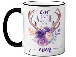 Best Auntie Ever Coffee Mug (Customizable/Personalized) Tea Cup Great Gift Idea