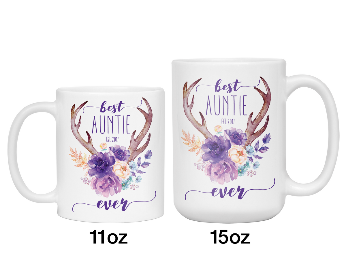 Best Auntie Ever Coffee Mug (Customizable/Personalized) Tea Cup Great Gift Idea