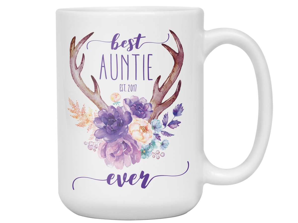 Best Auntie Ever Coffee Mug (Customizable/Personalized) Tea Cup Great Gift Idea