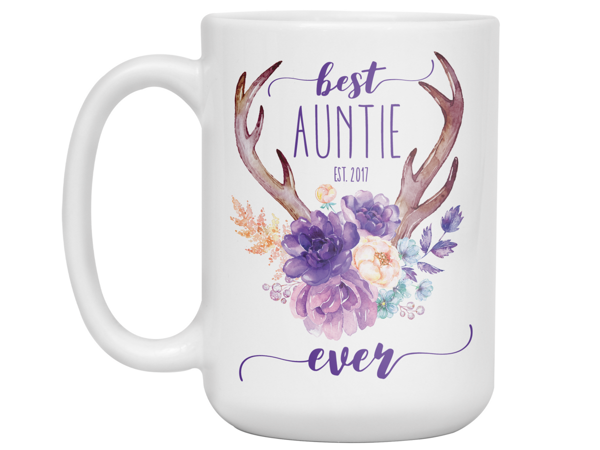 Best Auntie Ever Coffee Mug (Customizable/Personalized) Tea Cup Great Gift Idea
