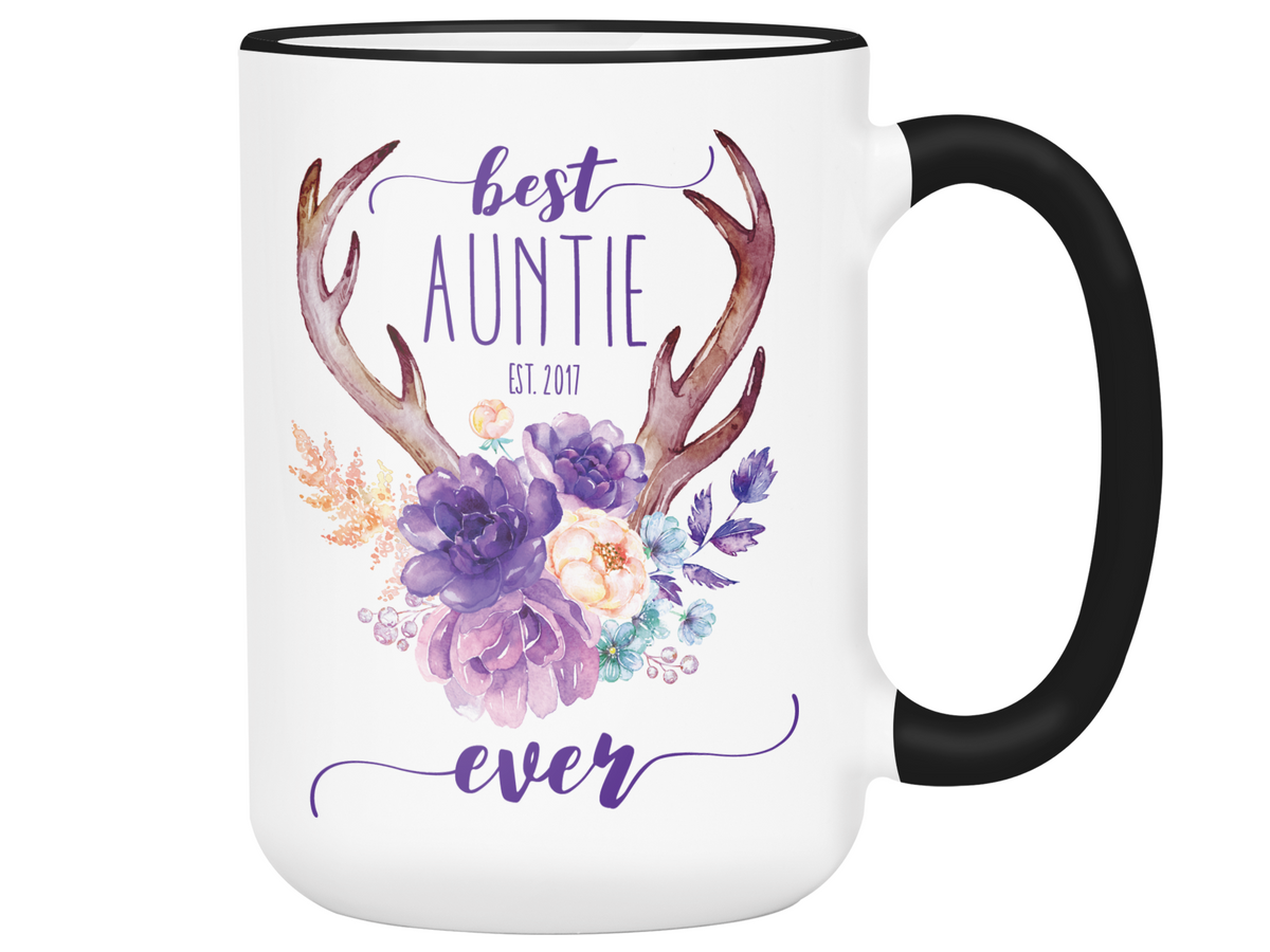Best Auntie Ever Coffee Mug (Customizable/Personalized) Tea Cup Great Gift Idea