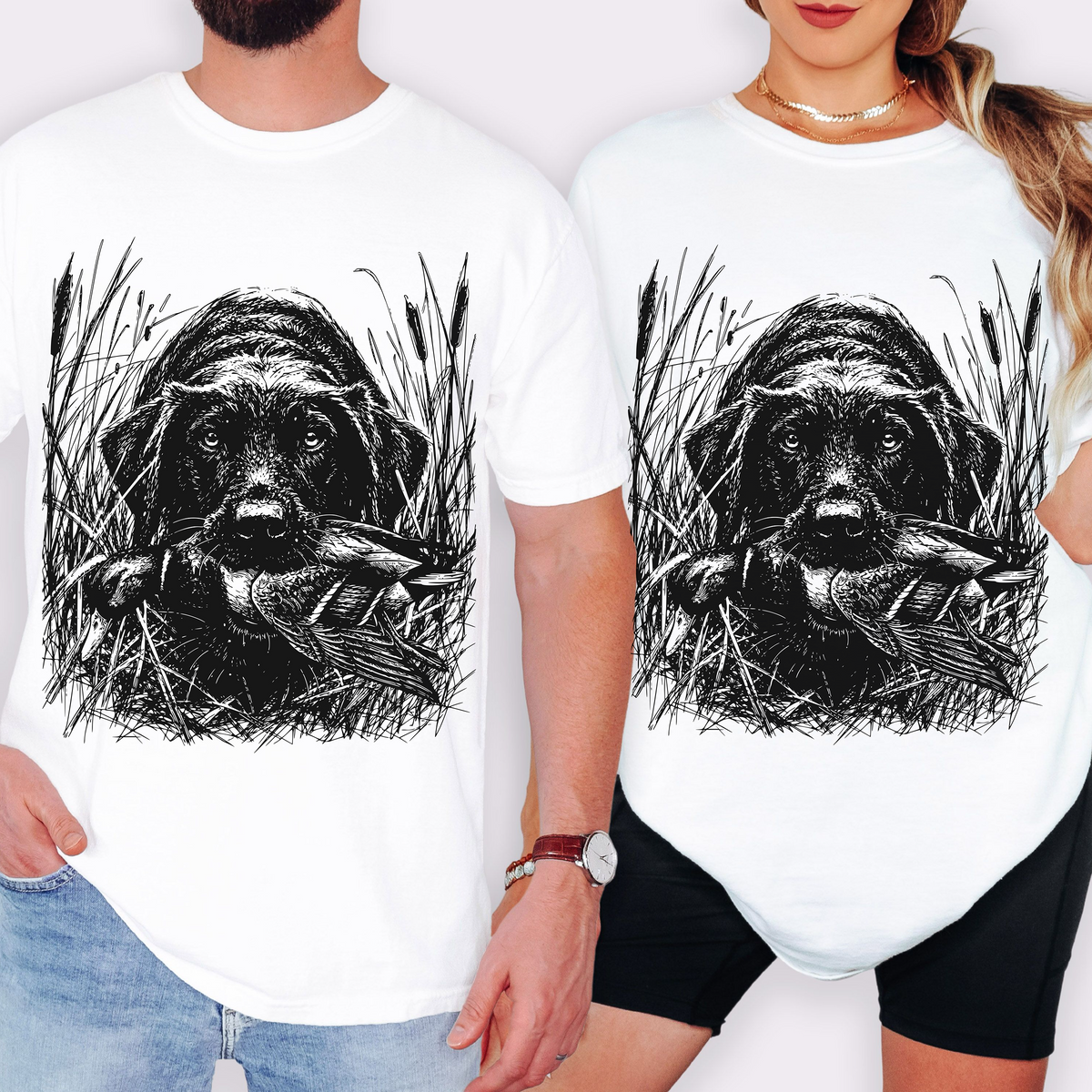 Black Lab Duck Hunting Shirt – Mallard Comfort Colors® Tee
