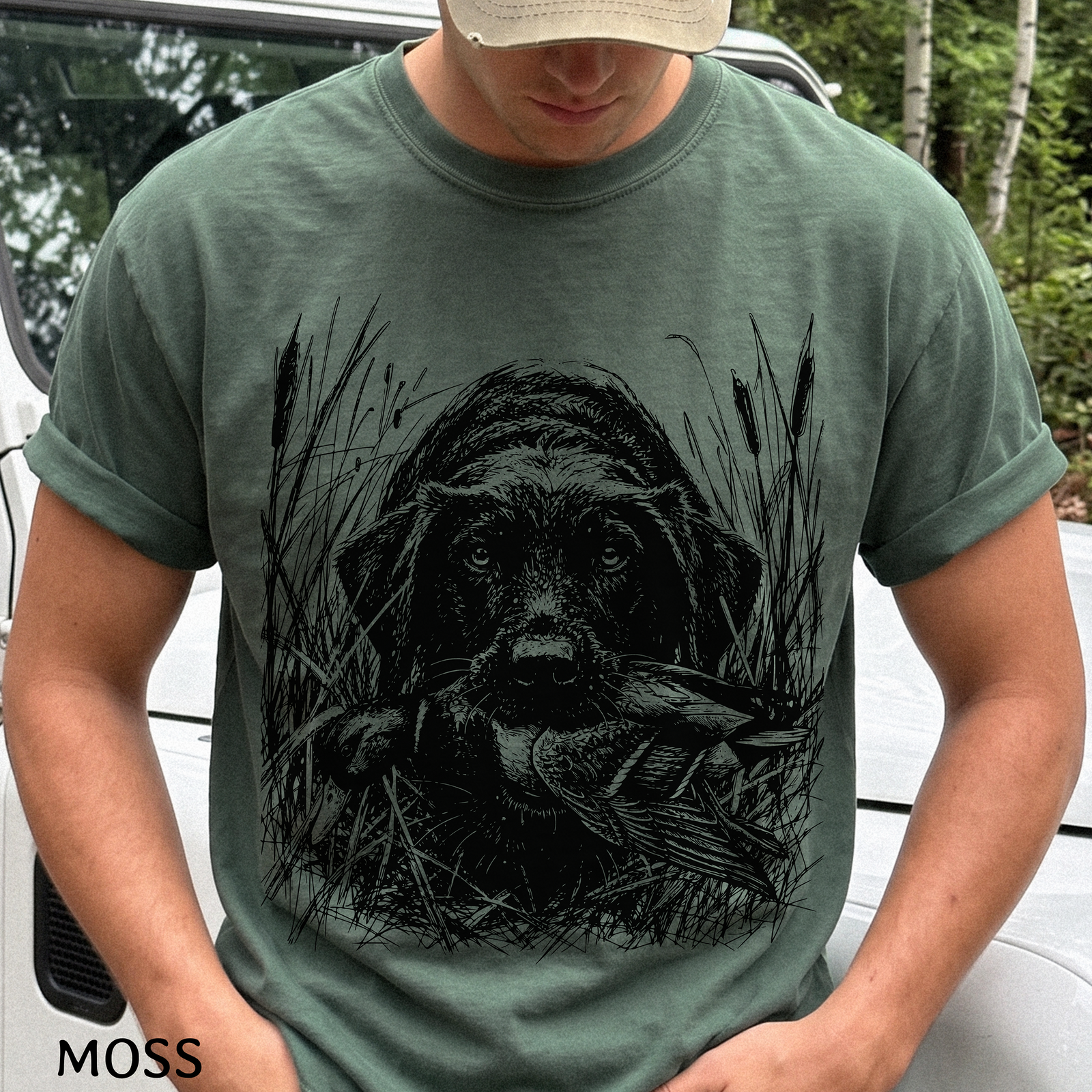 Black Lab Duck Hunting Shirt – Mallard Comfort Colors® Tee