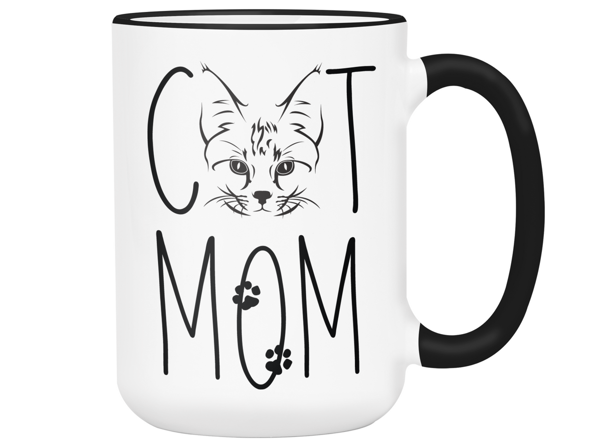 Cat Mom Gifts - Cat Mom Coffee Mug - Mother's Day Gift Idea for Cat Mom