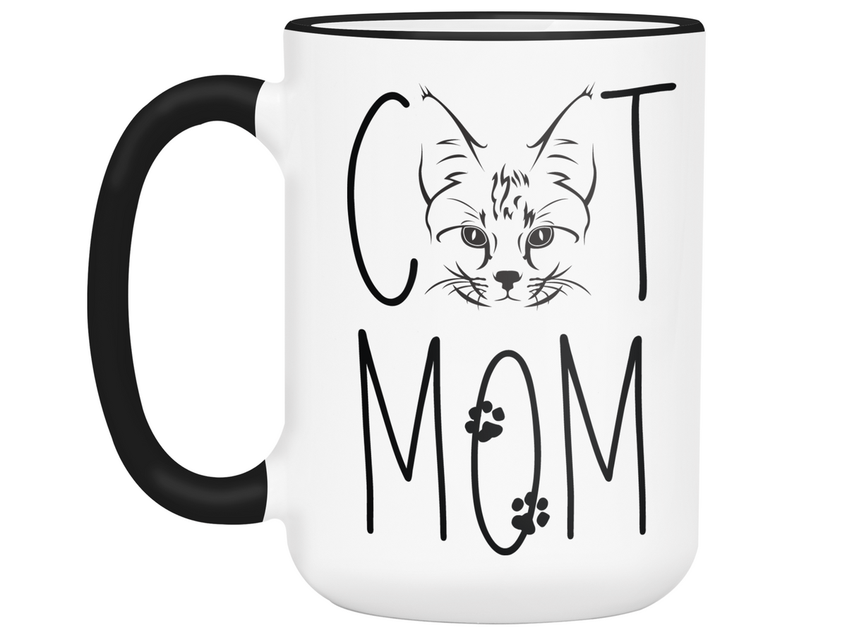 Cat Mom Gifts - Cat Mom Coffee Mug - Mother's Day Gift Idea for Cat Mom