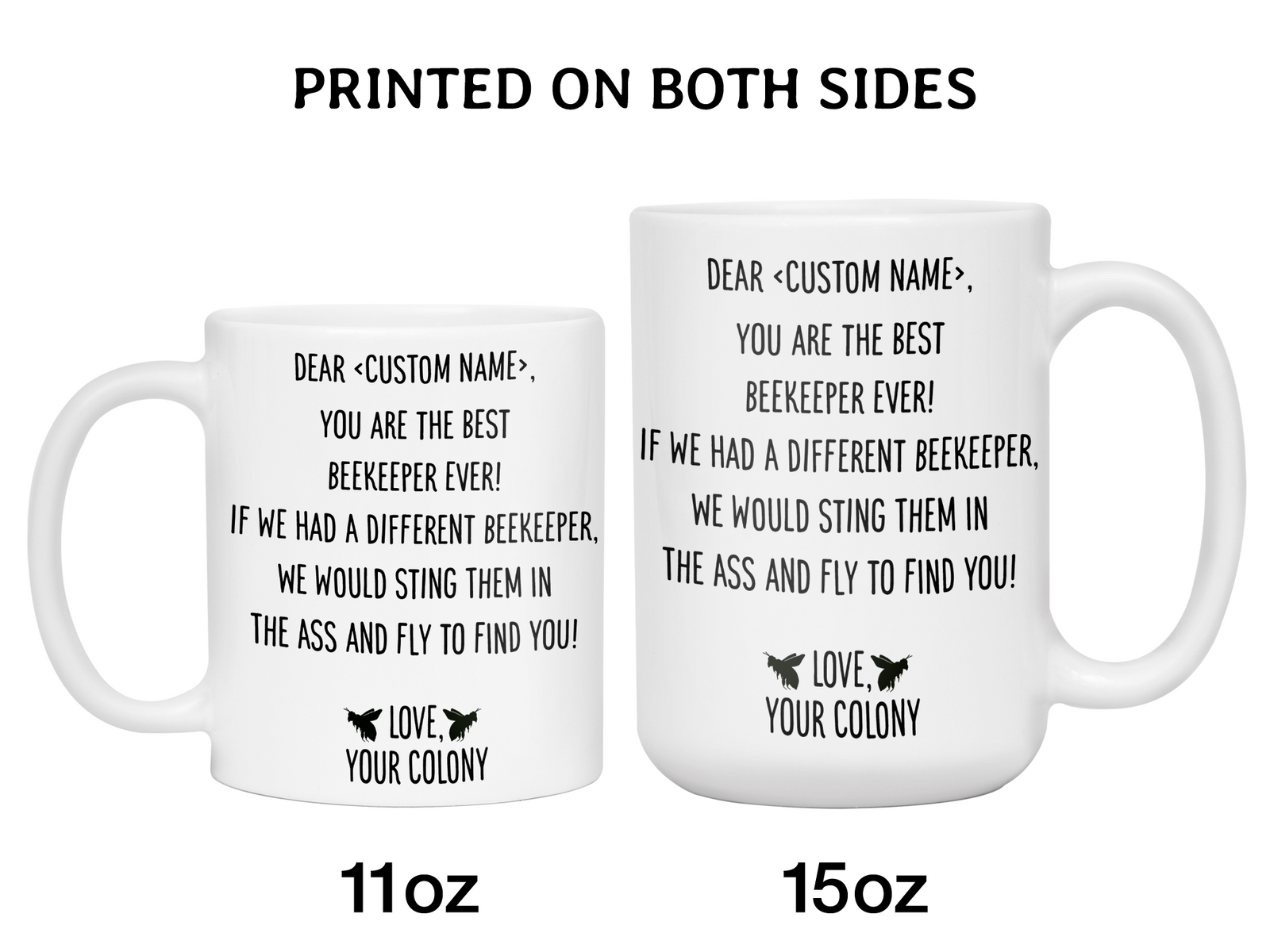 Personalized Funny Coffee Mug for Beekeepers - You're The Best Beekeeper Ever Gag Gift Idea
